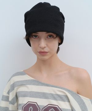 와플 스트링 비니 [블랙]