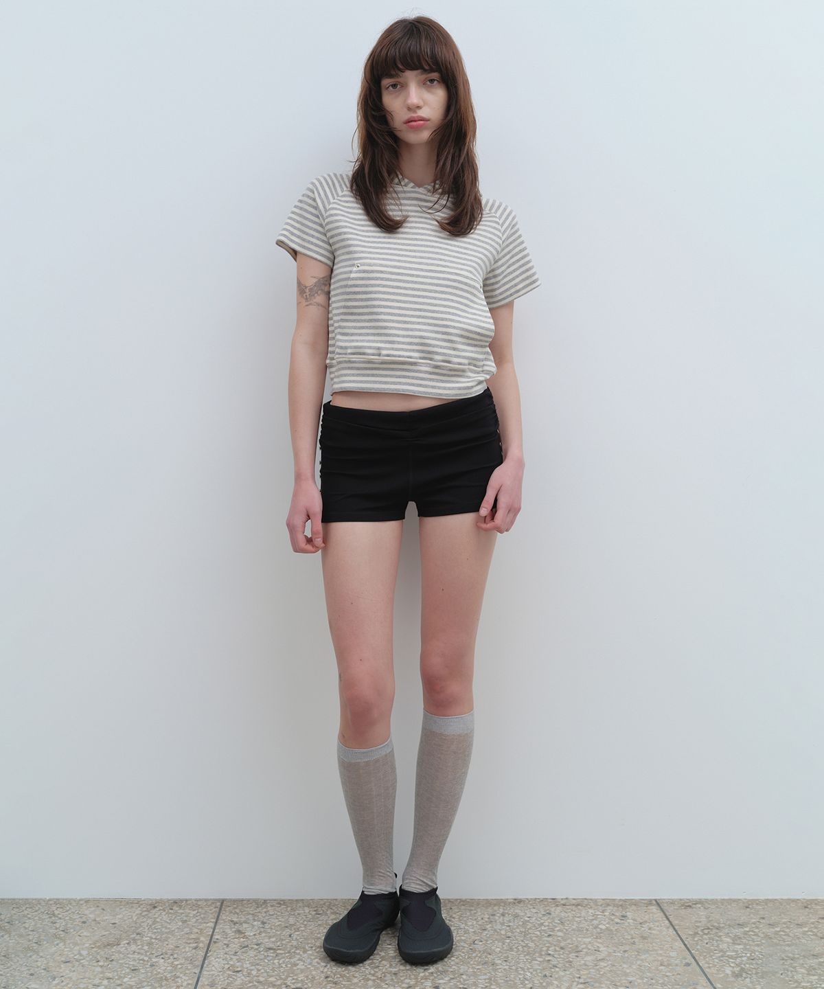 밀로 우먼(MILLO WOMEN) 저지 마이크로 쇼츠 [블랙]