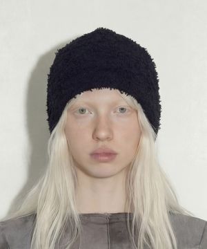 여름 부클 비니 FUZZY BEANIE / COOL BOUCLE / BLACK