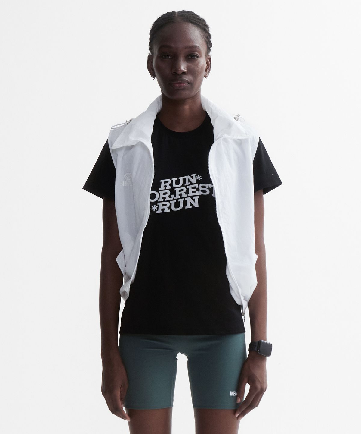 미나수(MENASOO) VENODE Run For Rest Run Active Tshirts_Black (Basic Fit)