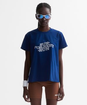 VENODE Run For Rest Run Active Tshirts_Blue (Basic Fit)