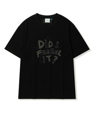 체크 패치워크 DIDI FEEL IT 반소매 티셔츠_블랙