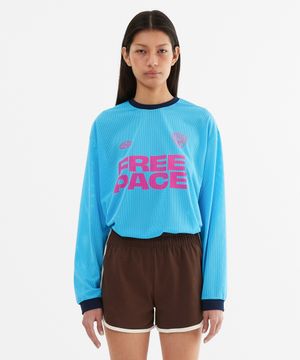 Sporty Mesh Round T Shirt_Skyblue