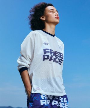 Sporty Mesh Round T Shirt_White