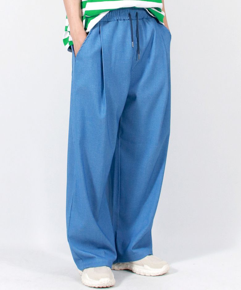 M VINTAGE DENIM WIDE PANTS BLUE