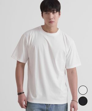 릴렉스드 쿨 코튼 디링 라운드 티셔츠 2컬러