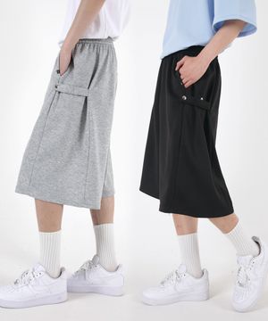 사이드 스냅버튼 버뮤다밴딩팬츠 3COLOR