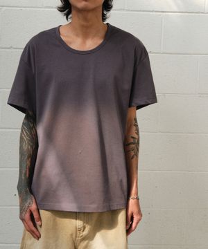 UNIFORM U NECK T-SHRITS (CHARCOAL)