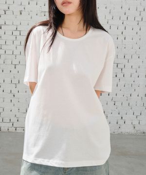UNIFORM U NECK T-SHRITS (WHITE)