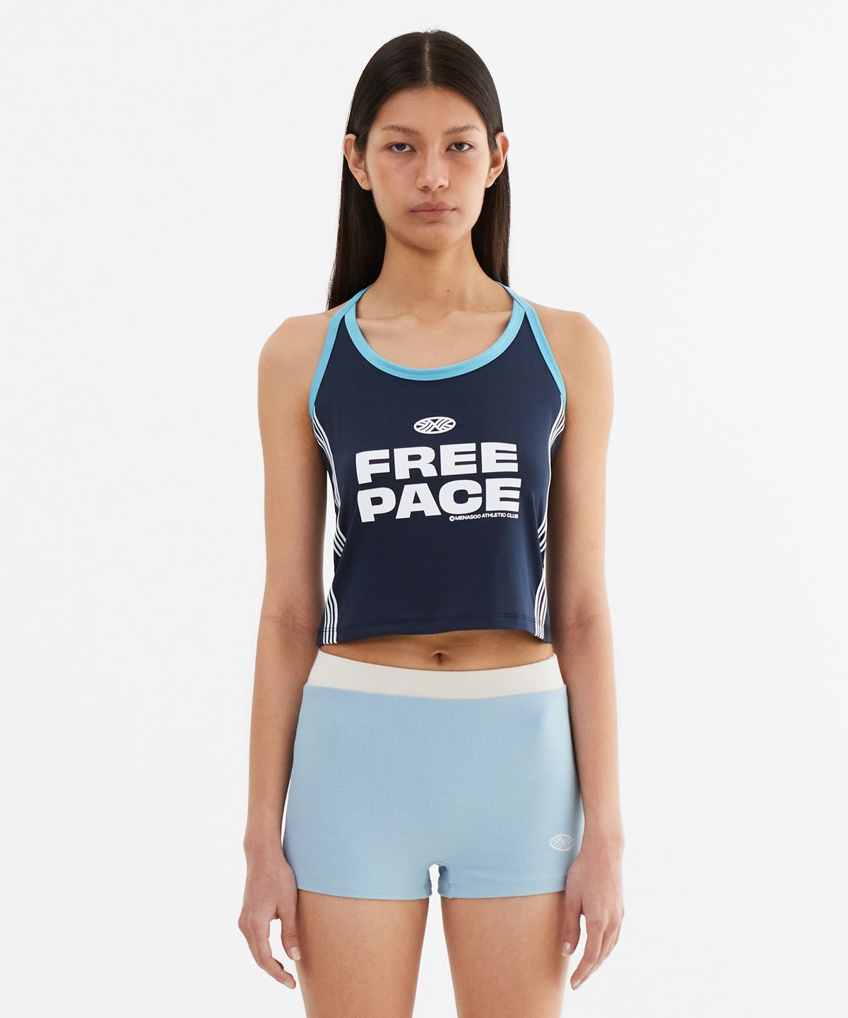 미나수(MENASOO) Cool Span Sporty Halter Neck_Navy