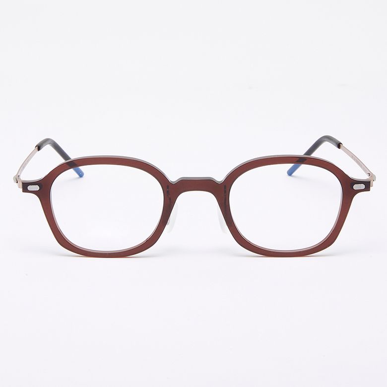 [The air] AL5509 1624G 오리엔탈 스퀘어 초경량 안경테 브라운 로즈골드 블루라이트 렌즈 선택