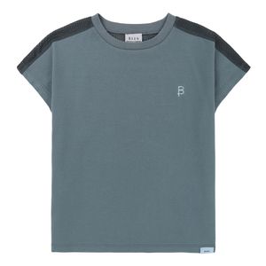 BZ31TS04CG 그레이 메쉬 배색 티셔츠