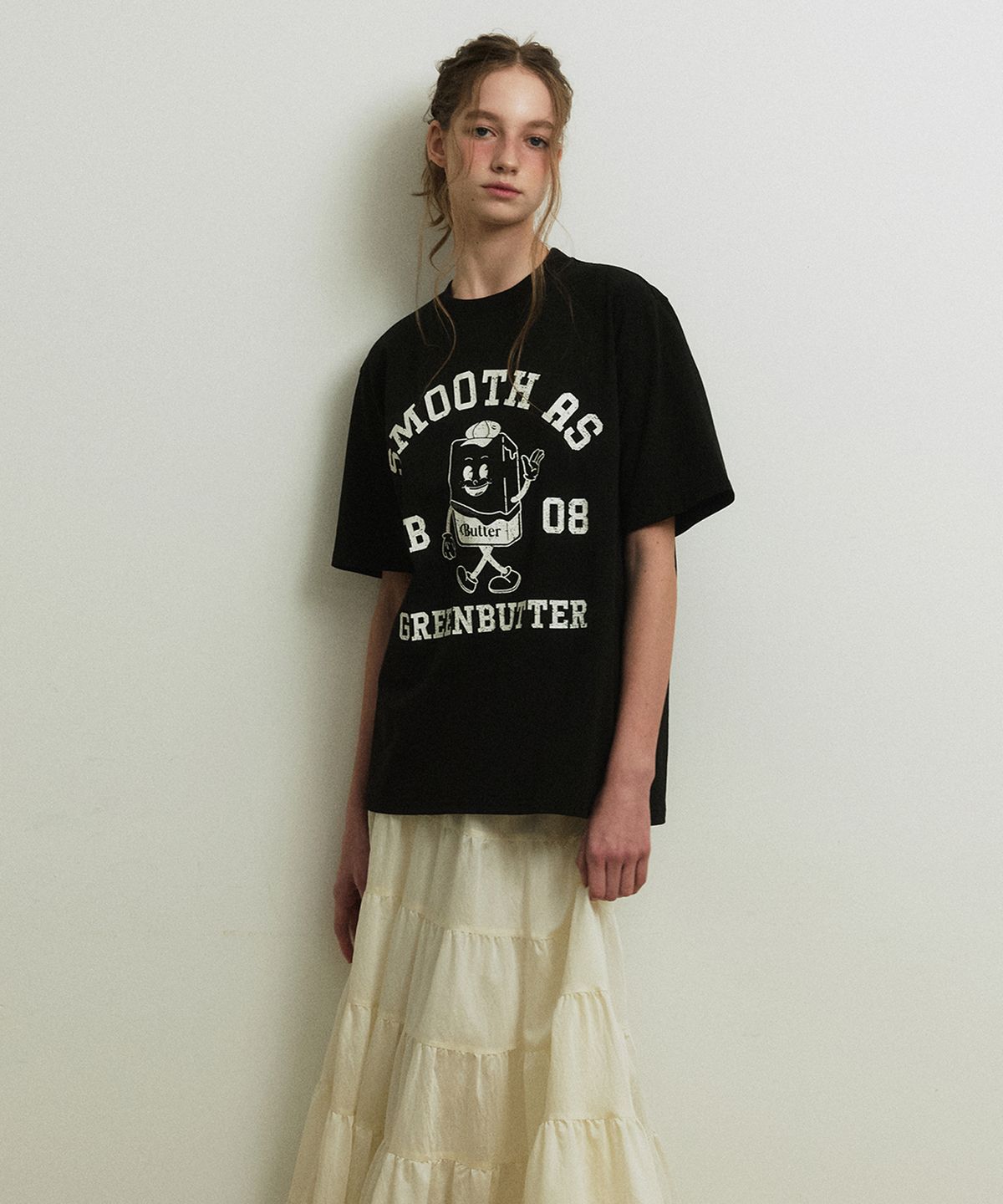 그린버터(GREENBUTTER) Butter Character Tee (Black)