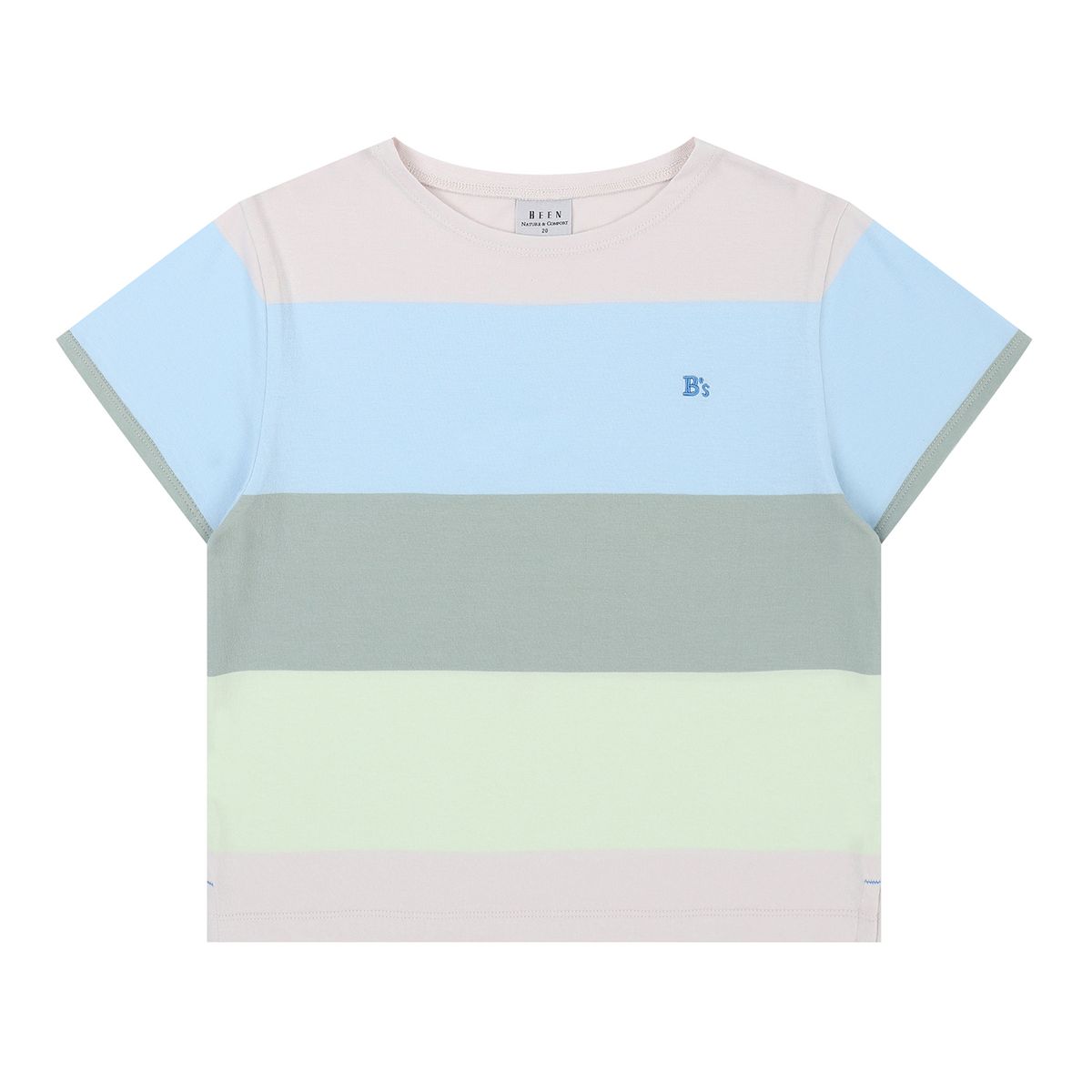 빈(BEEN) BZ31TS01SB 스카이 블루 덴깡 스트라이프 티셔츠