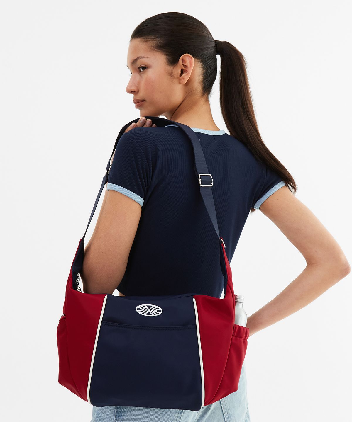 미나수(MENASOO) MNS Track line Cross Bag_Combination