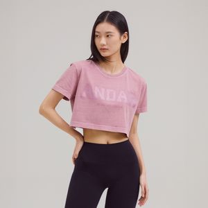 [2 PACK] 시그니처 로고 피그먼트 크롭 숏슬리브