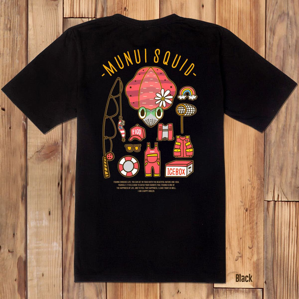돌돌(DOLDOL) FICO_tshirts-281 피코앵글러 낚시 브랜드 무늬오징어 디자인 티셔츠 반팔티