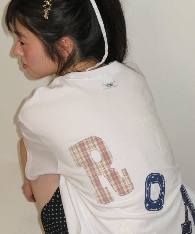 24-25FW新作★RONRON★88 STAR MIXED APPLIQUE OVER FIT T SHIRT T-shirts - RONRON 론론
