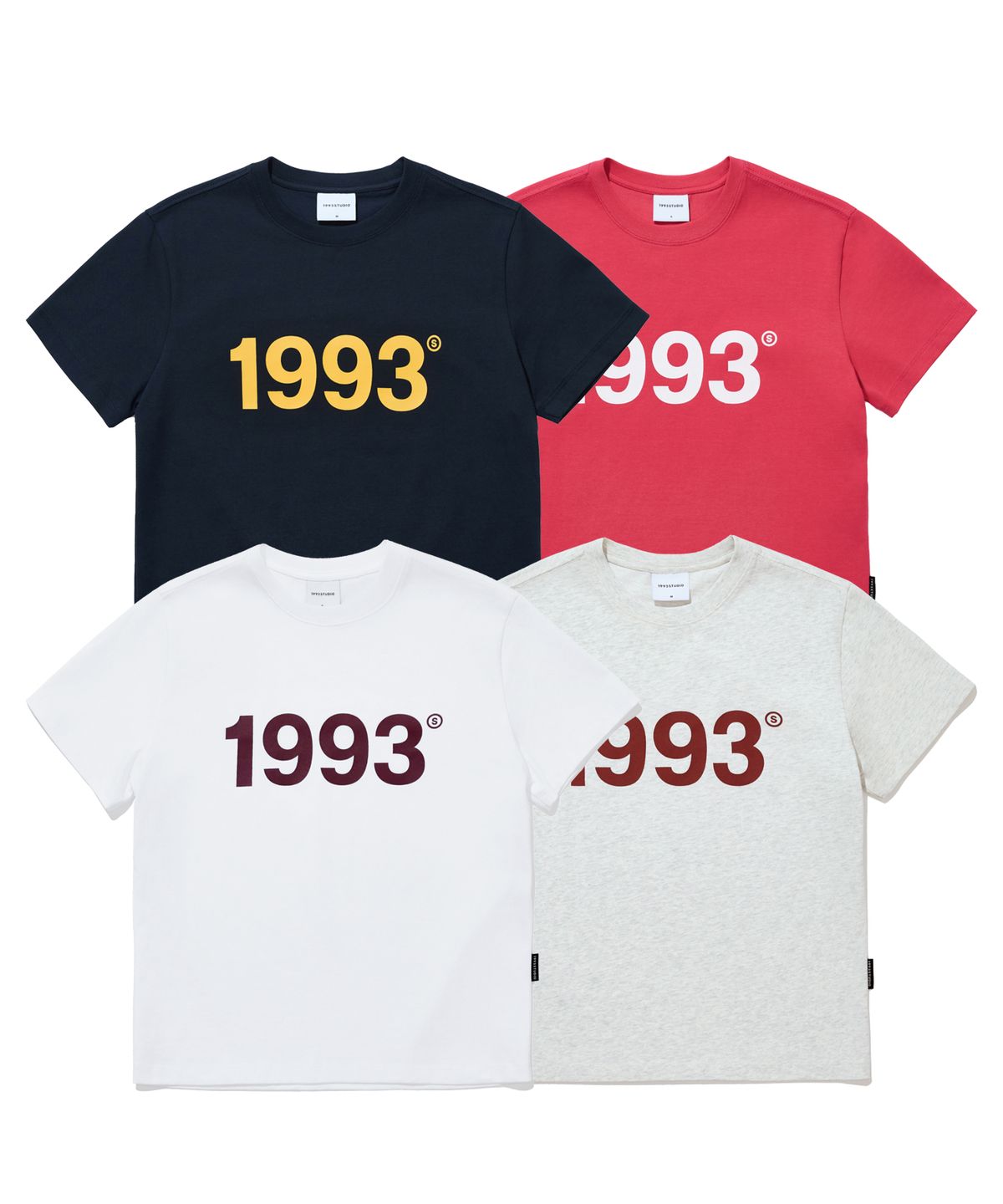 1993스튜디오(1993STUDIO) [2PACK] 1993 빅로고 우먼 레귤러핏 티셔츠