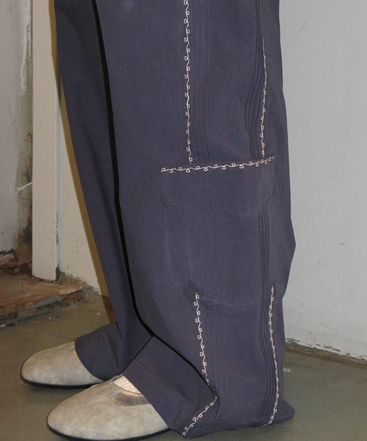 론론(RONRON) LOVER STITCH POCKET PANTS NAVY