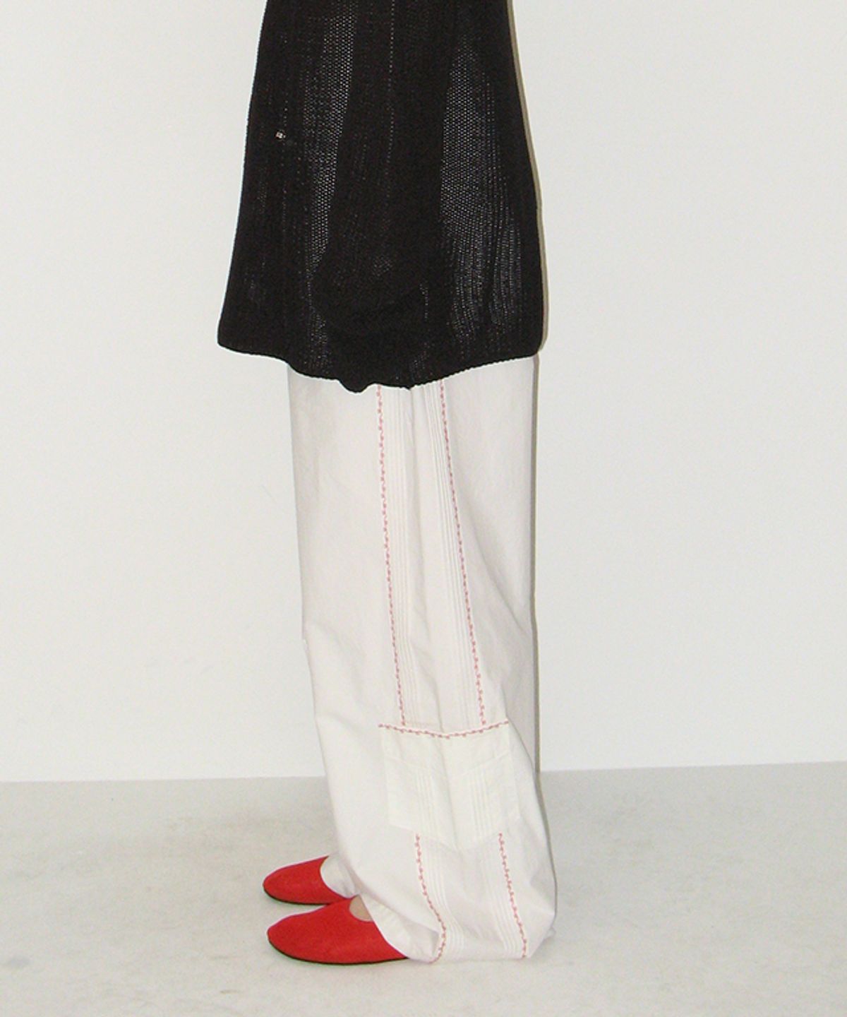 론론(RONRON) LOVER STITCH POCKET PANTS WHITE