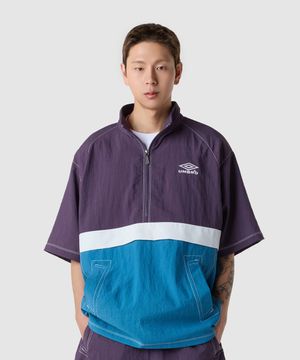 크리스피 타슬란 반팔 스탠넥 아노락 퍼플(UQ223CWT59)