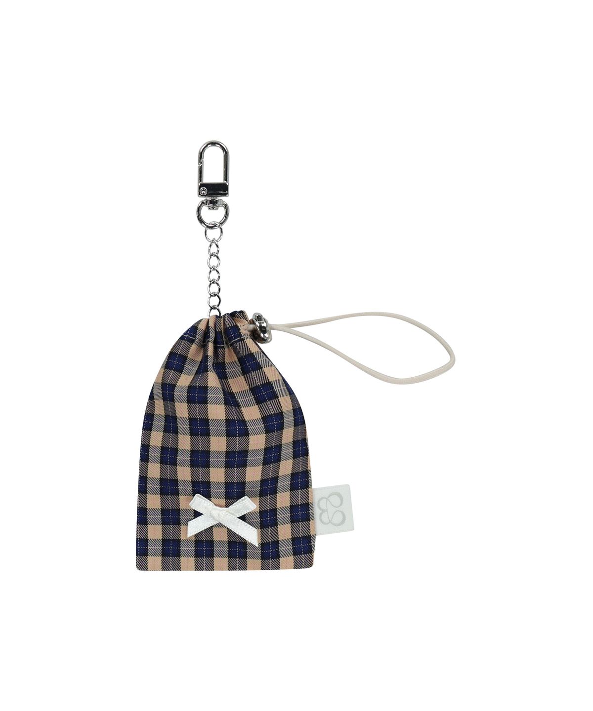 뚜오미오(TUOMIO) CHECK GYMSACK KEYRING [BEIGE]