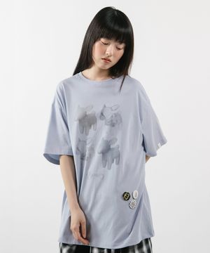 DEER BADGE T-SHIRT [BABY BLUE]