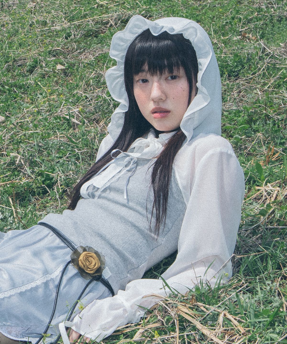 뚜오미오(TUOMIO) CHIFFON HOODED BOLERO [WHITE]