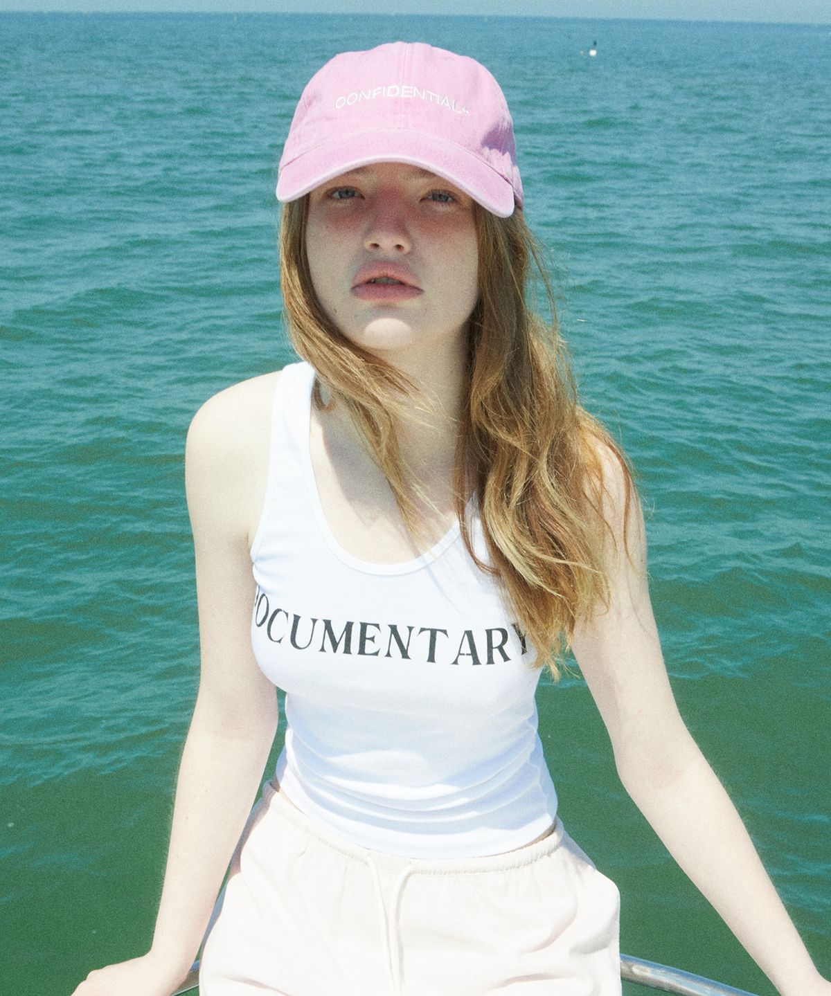 레이디 볼륨(LADY VOLUME) CONFIDENTIAL 스톤 워시드 볼캡 (PINK)