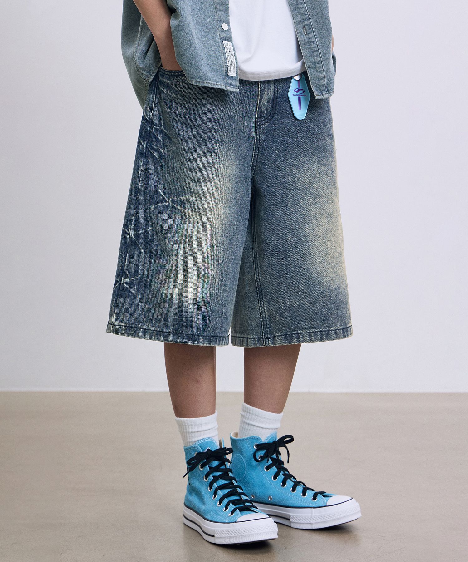 ドミンゴ D.M.G. DOMINGO 5Pショーツ ユーズドウォッシュ レディース