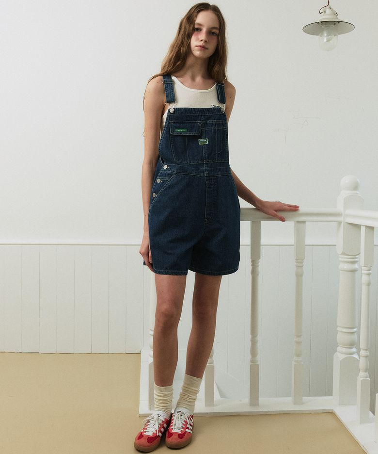 Denim Overall Shorts (Blue)