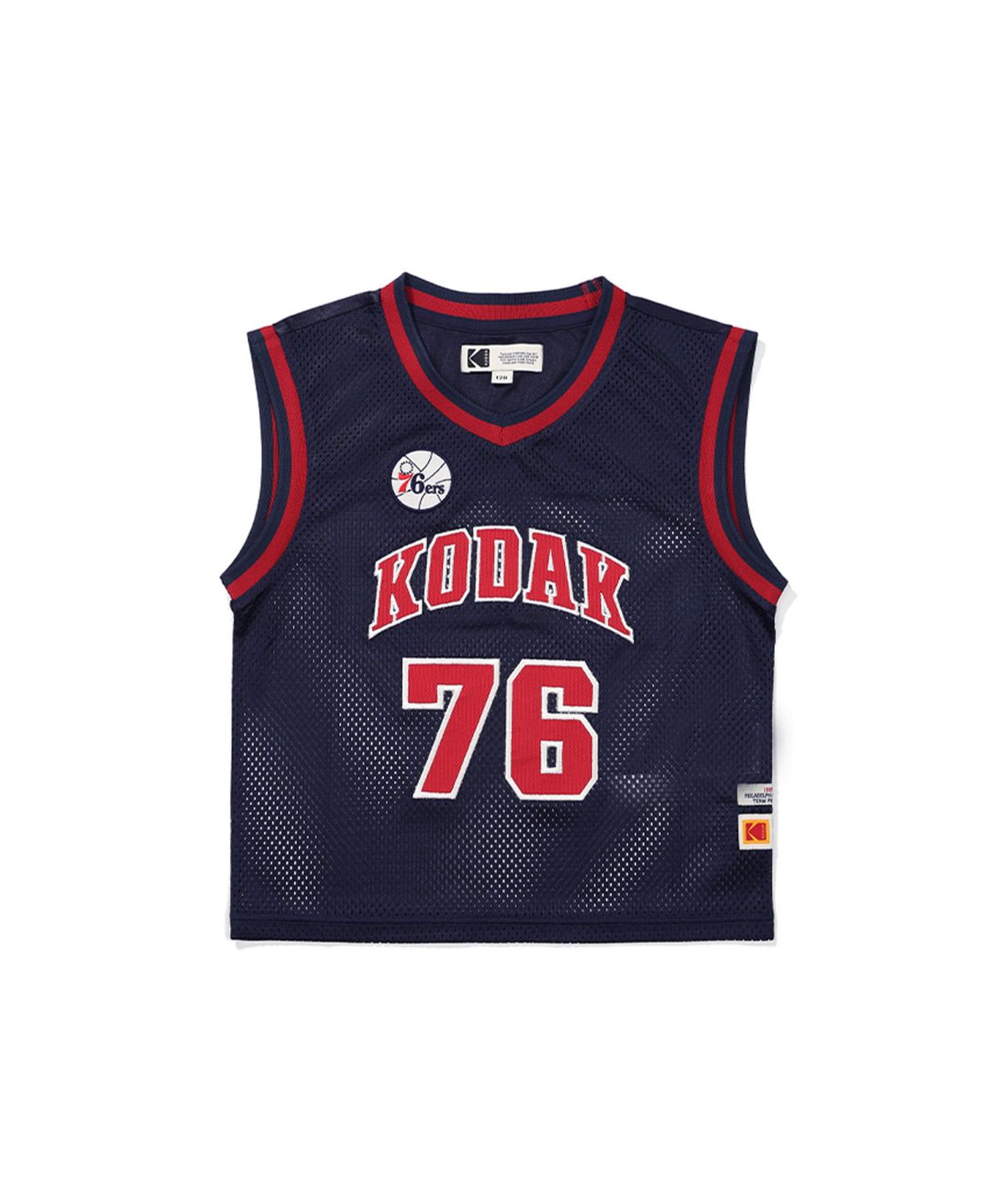 코닥 키즈(KODAK KIDS) 바스켓볼 메쉬 슬리브리스 키즈 NAVY