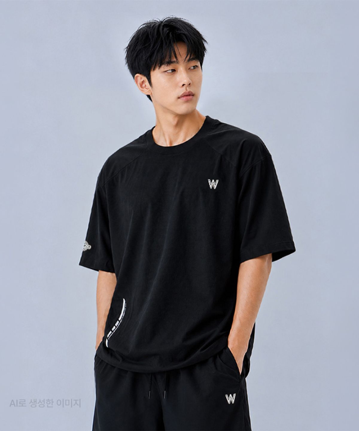 라이프워크(LIFEWORK) 공용) 립스탑 N/SP 베이직 라운드 반팔 티셔츠