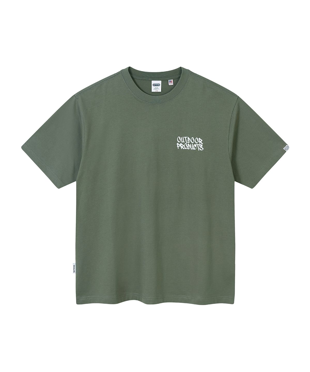 아웃도어 프로덕츠(OUTDOOR PRODUCTS) LOGO HALF SLEEVES (LIGHT KHAKI)