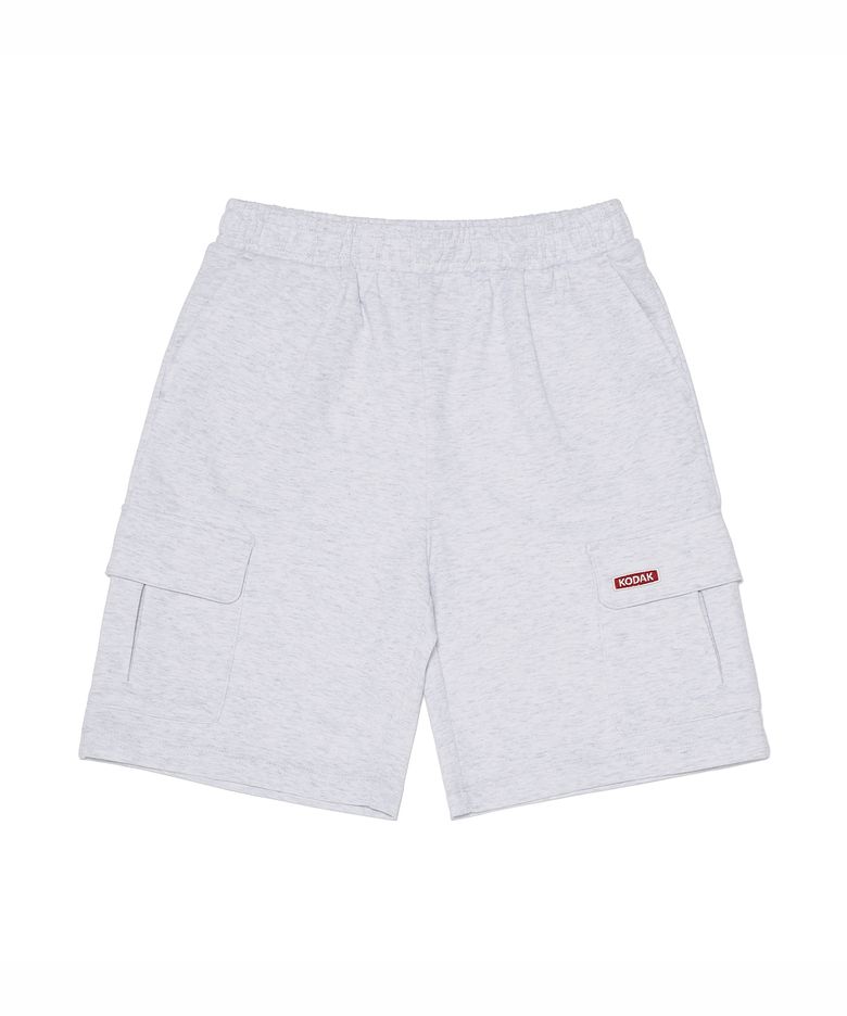 브리즈팝 메쉬텍스쳐 6부 반바지 키즈 WHITE MELANGE