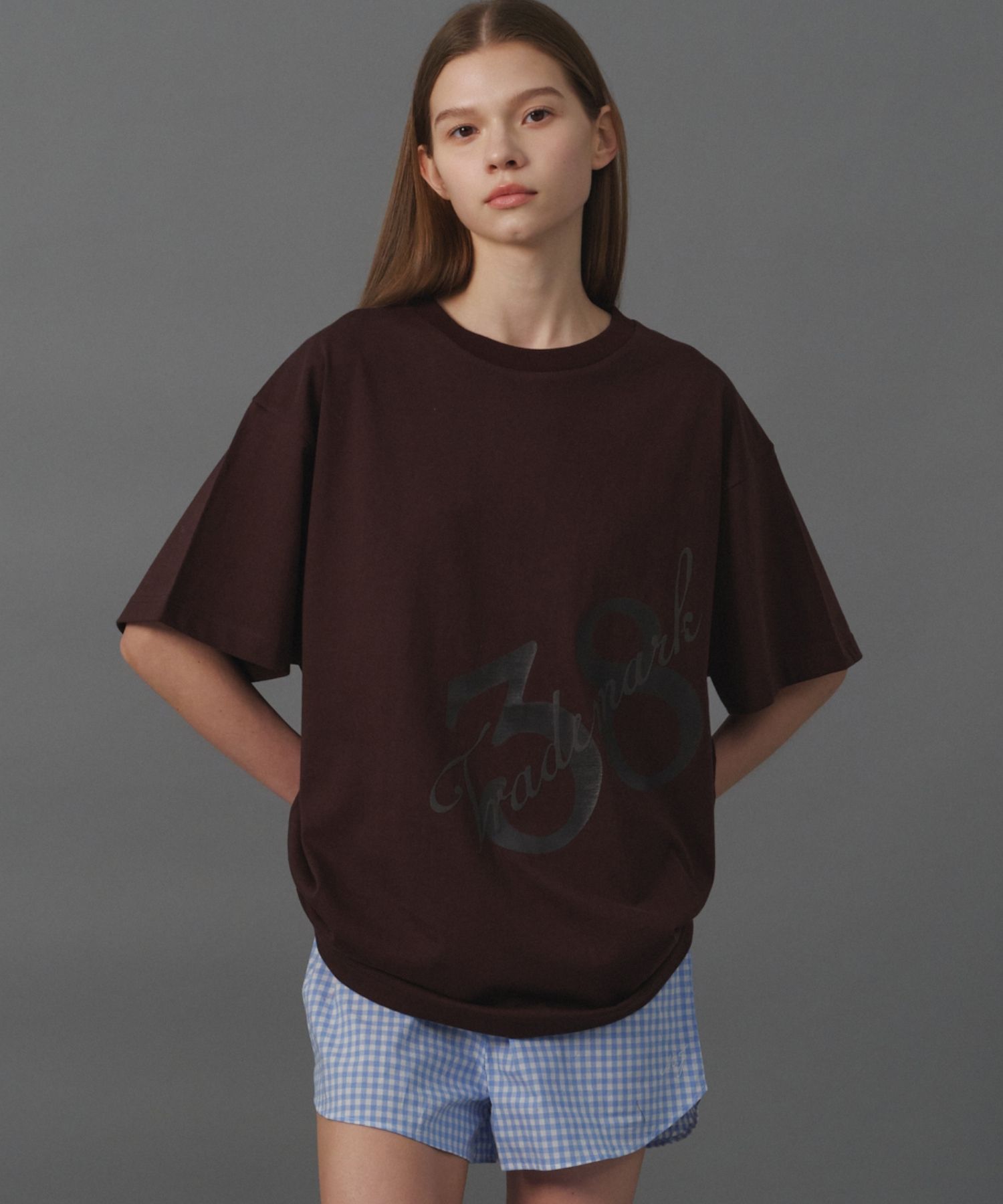 MOONSUN ♥ M.C UNISEX, 38TM Oversized T-Shirt /追跡付 MUSINSA | MOONSUN M.C UNISEX, 38TM Oversized T-Shirt / Brown