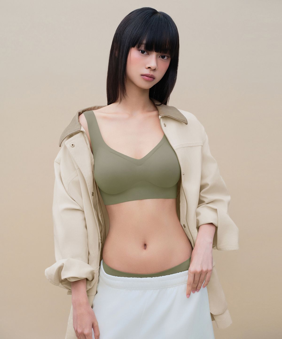 무신사 스탠다드 우먼(MUSINSA STANDARD WOMAN) 우먼즈 컴포트 심리스 브라 [세이지]