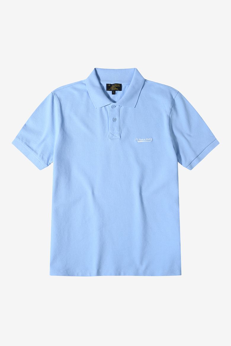TOUNY - POLO PATCH T-shirt_Light Blue