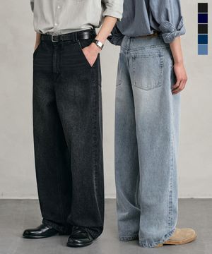 [패션플래닛X데케트][올시즌]Relaxed Wide Denim Jeans DCPT064