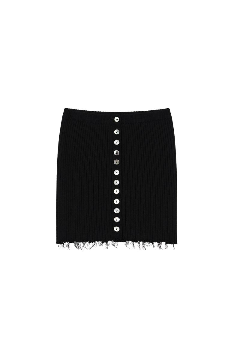 DEINET BUTTON POINT TOP IN BLACK