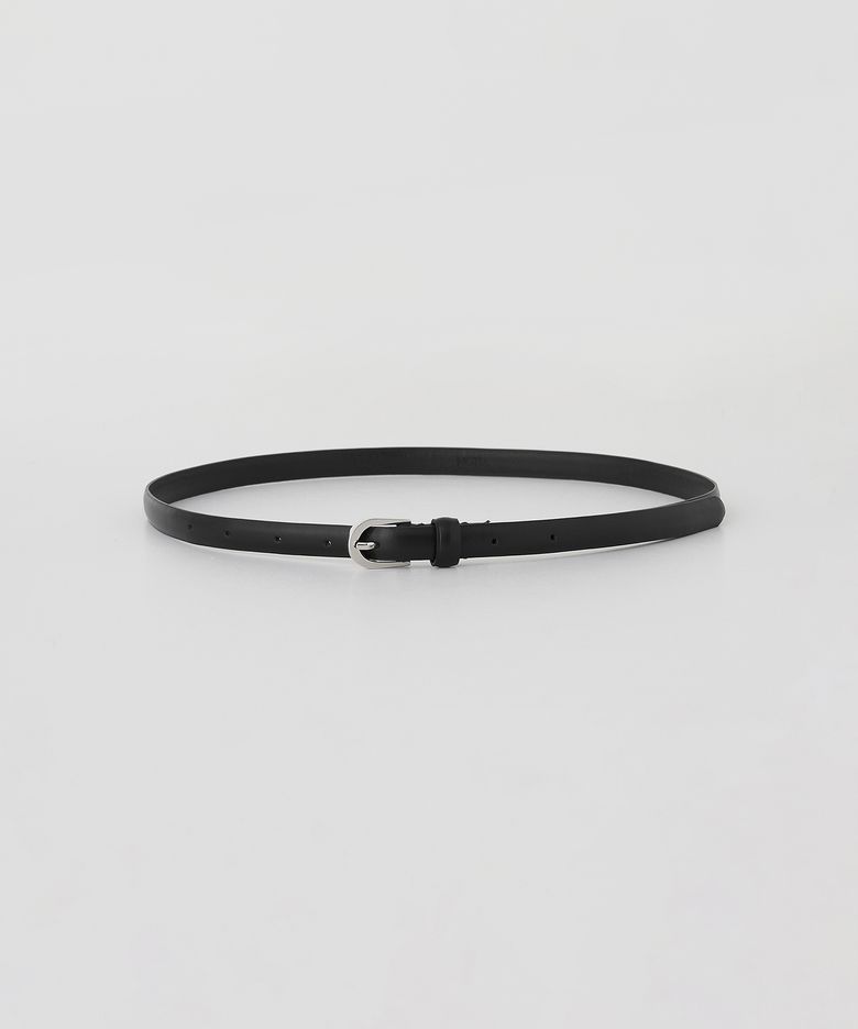 15MM CLASSIC ITALIAN LEATHER BELT - BLACK/SILVER