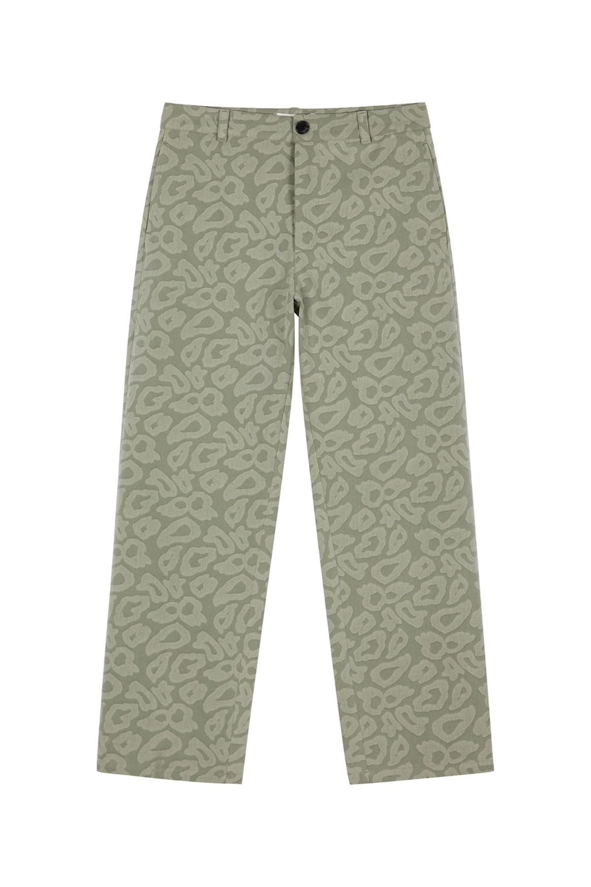 다이닛(DEINET) LEOPARD COTTON PANTS IN KHAKI