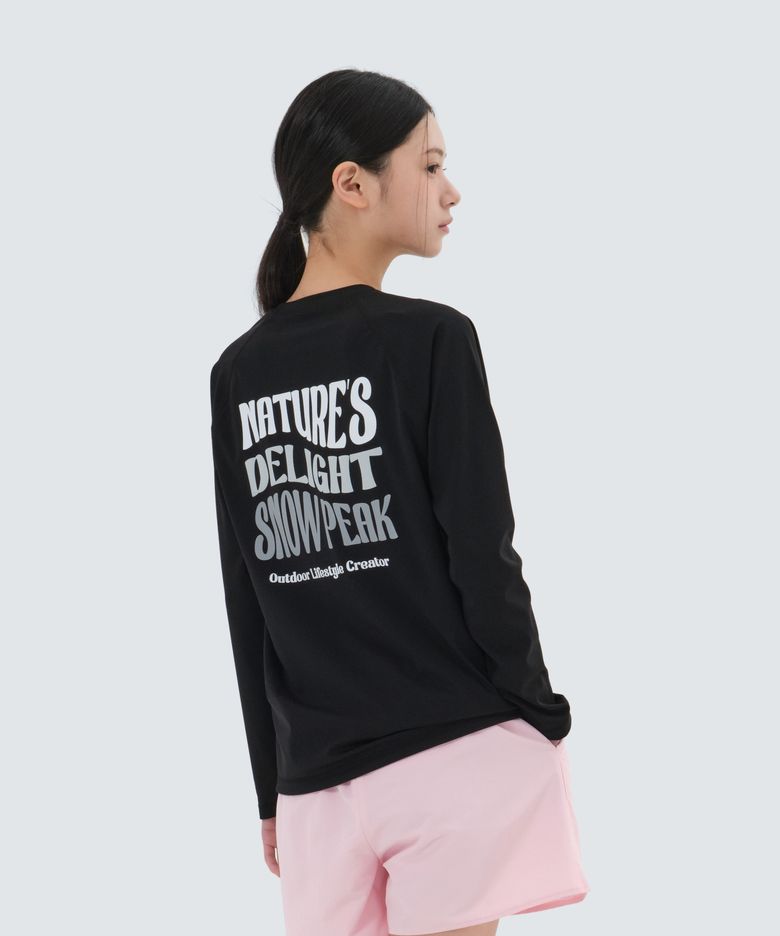 워터 여성 루즈핏 래쉬가드 (S25MWWSW09) Black