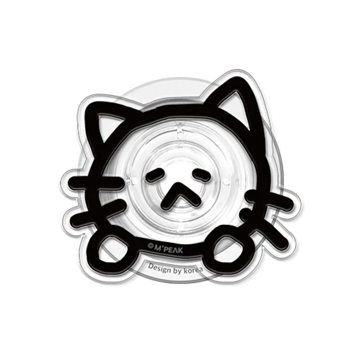 엠픽(MPEAK) 블랙 동물친구들 맥세이프 투명 디스크 아크릴 스마트톡 (단품) (UV)
