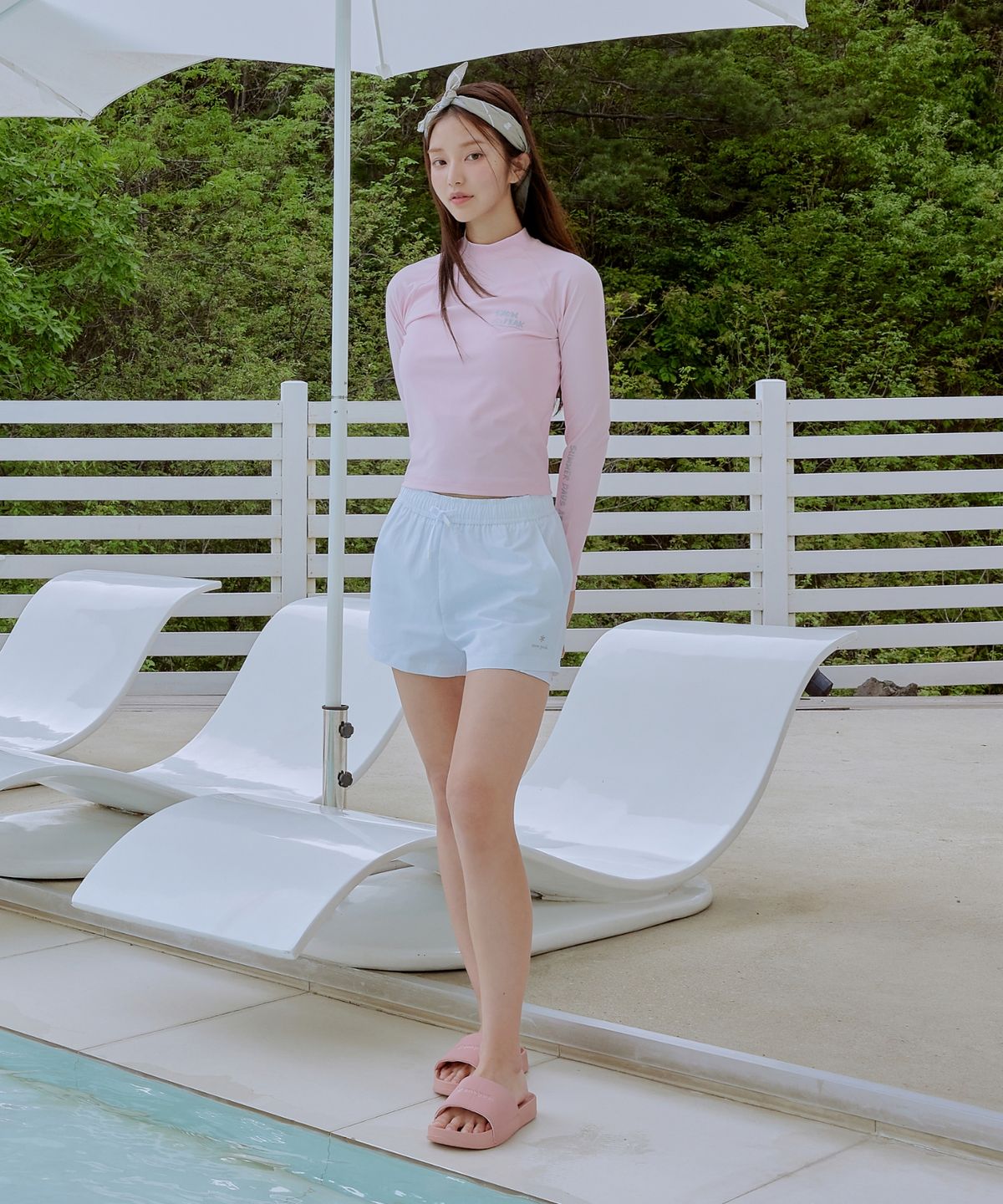 스노우피크 어패럴(SNOWPEAK APPAREL) 워터 여성 3부 레깅스 보드숏 (S25MWWSP09) White
