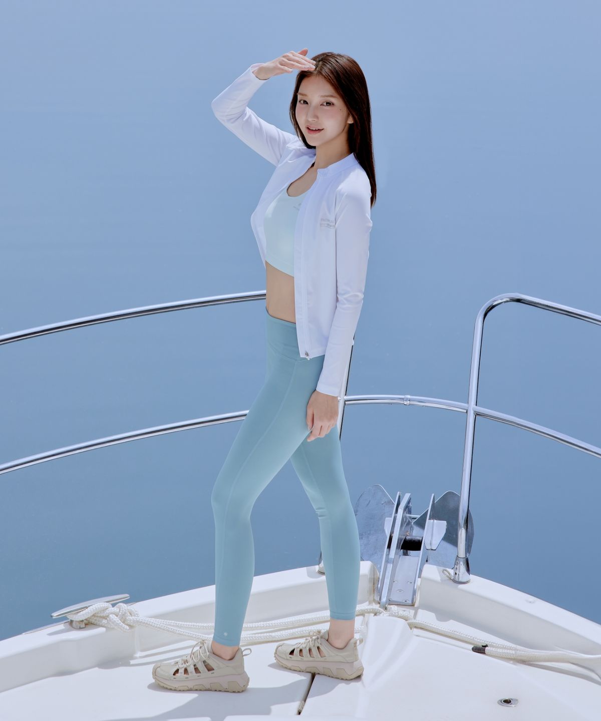 스노우피크 어패럴(SNOWPEAK APPAREL) 워터 여성 레깅스 (S25MWWSP01) Dark Mint