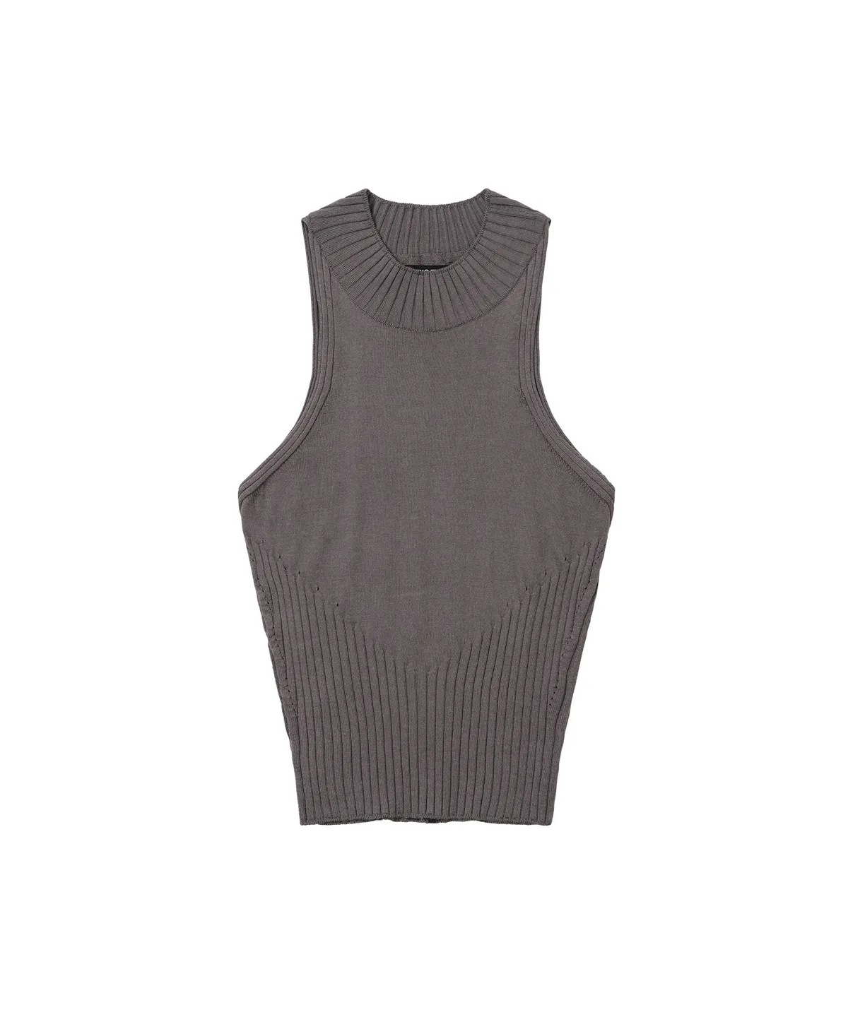 웰빙익스프레스(WELLBEING EXPRESS) Varied Rib Halter Neck Brown