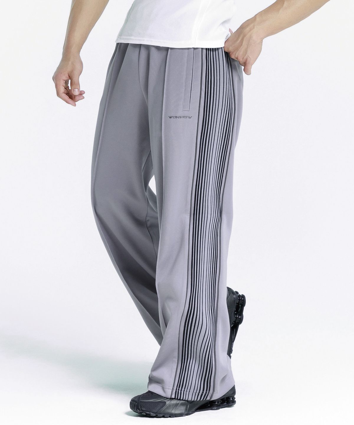 원나우(WONINOW) STRIDE Wide Traning pant_LIGHT GRAY