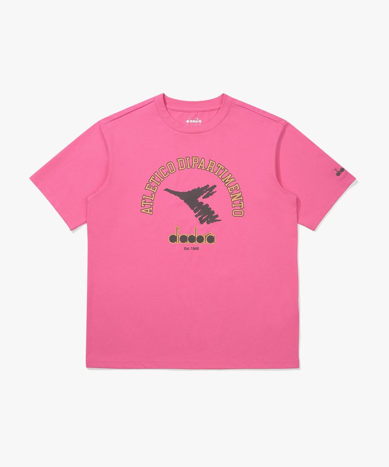 아카이브 아치 로고 반팔 티셔츠 PINK